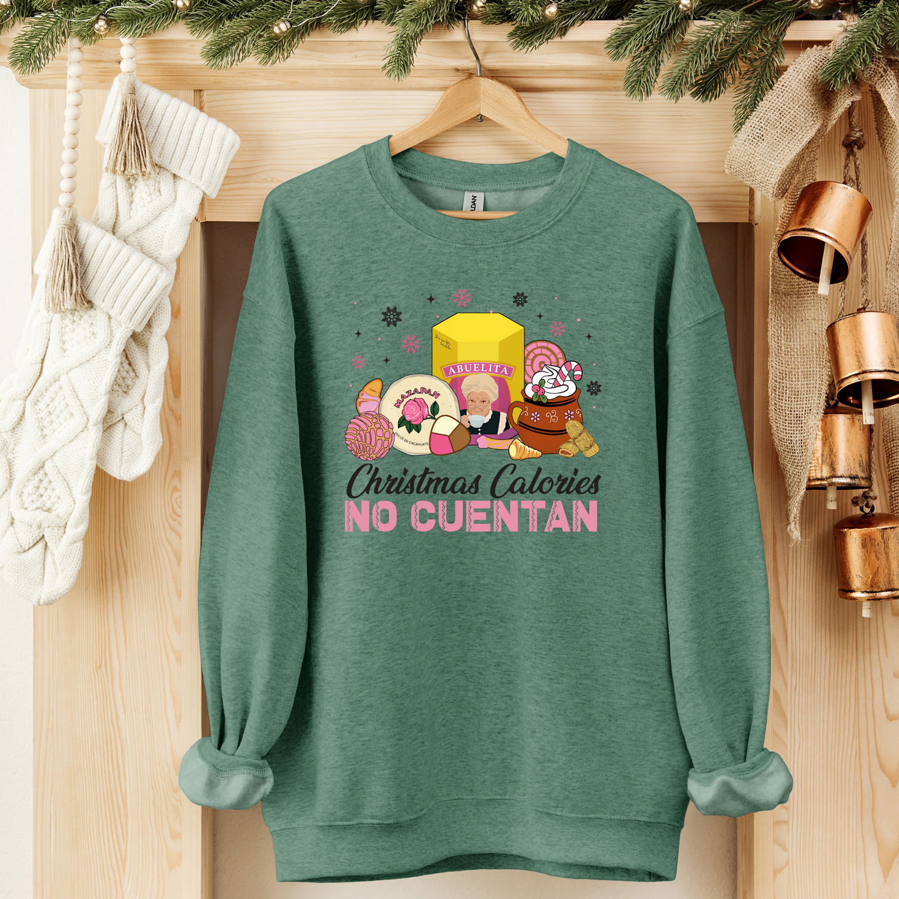 Christmas Calories Don't Count comfortable cozy pullover crewneck