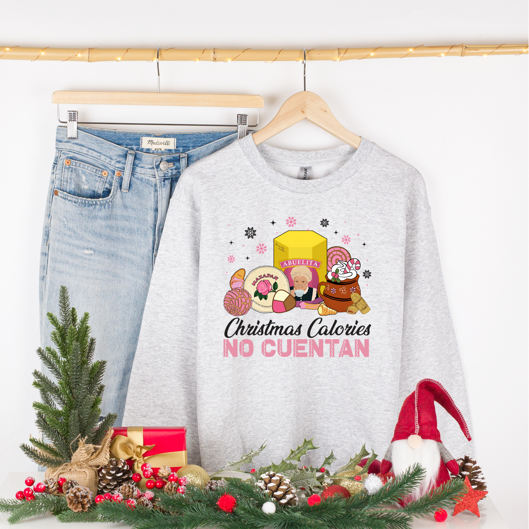 Christmas Calories Don't Count comfortable cozy pullover crewneck