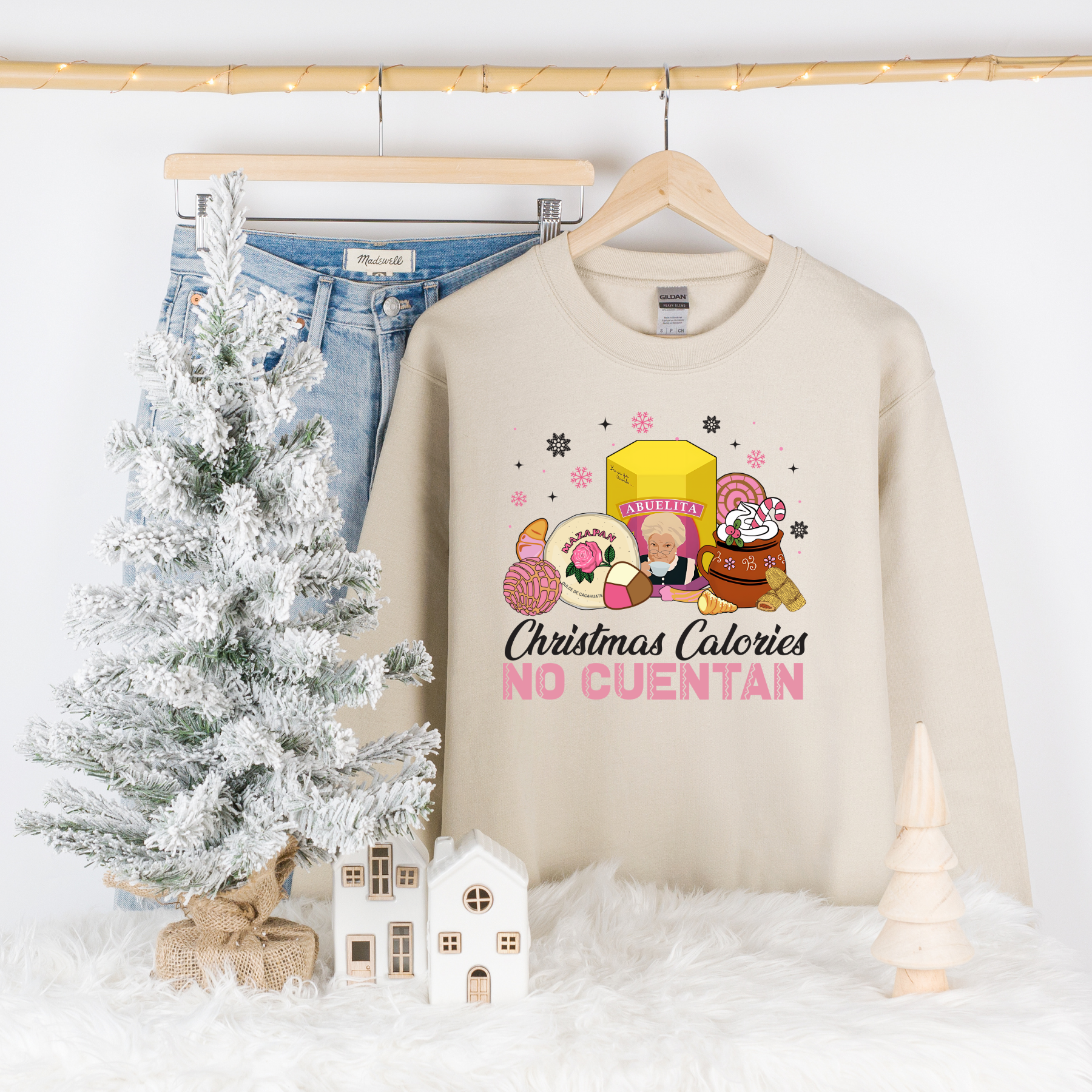 Christmas Calories Don't Count comfortable cozy pullover crewneck