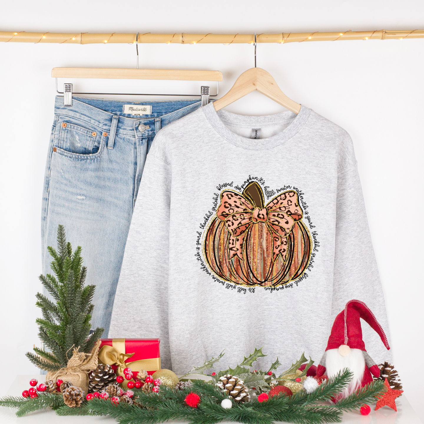 Thankful pumpkin cozy comfortable crewneck