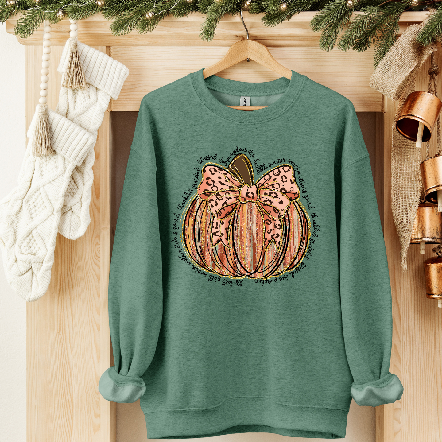 Thankful pumpkin cozy comfortable crewneck