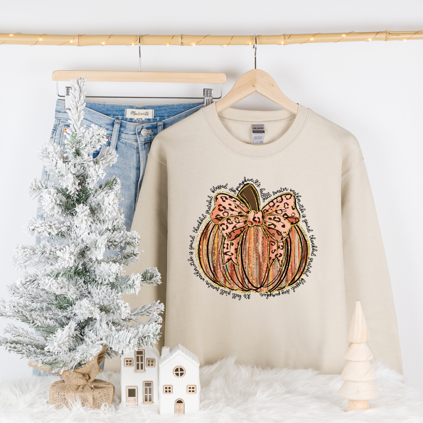 Thankful pumpkin cozy comfortable crewneck