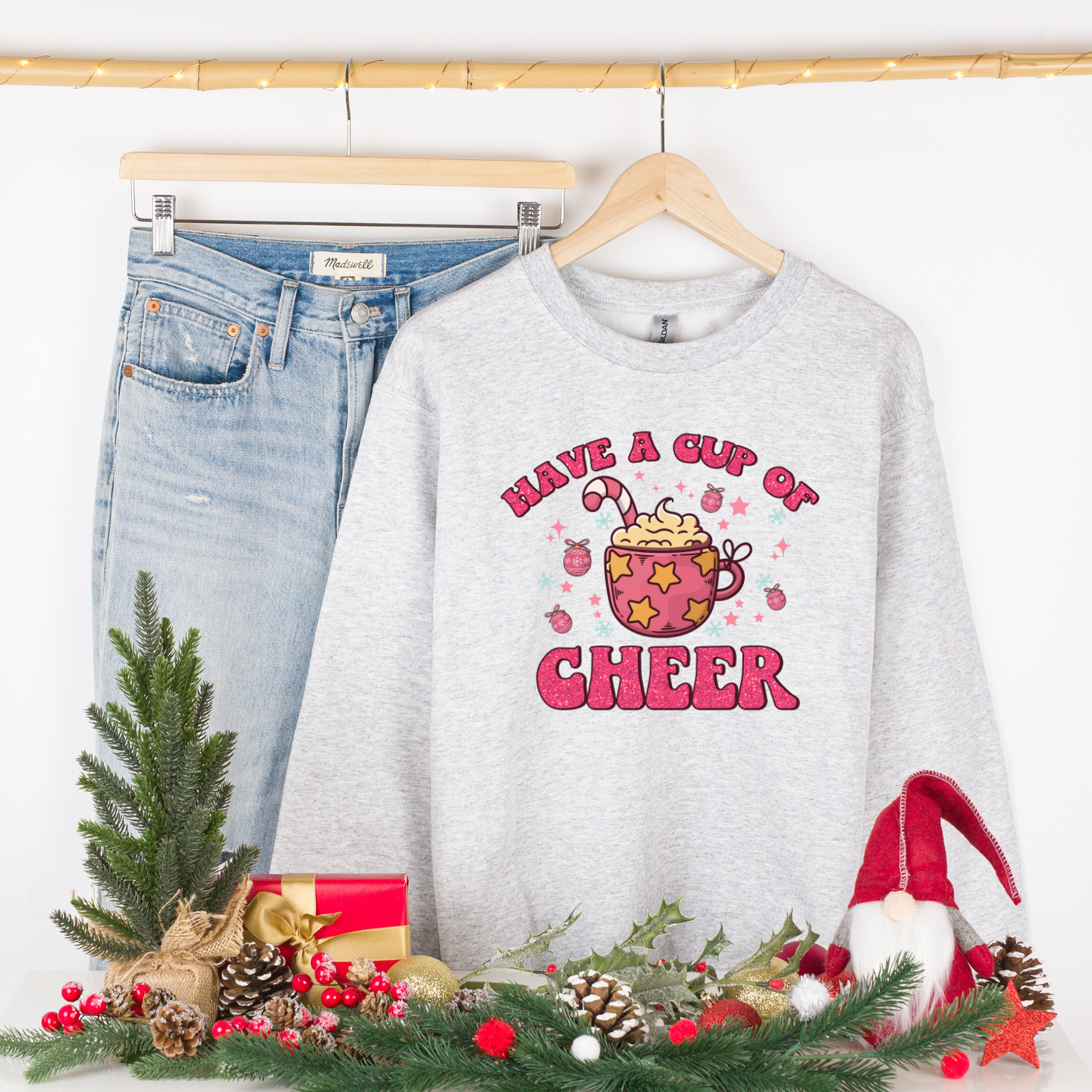 Have a cup of cheer comfortable cozy crewneck pullover