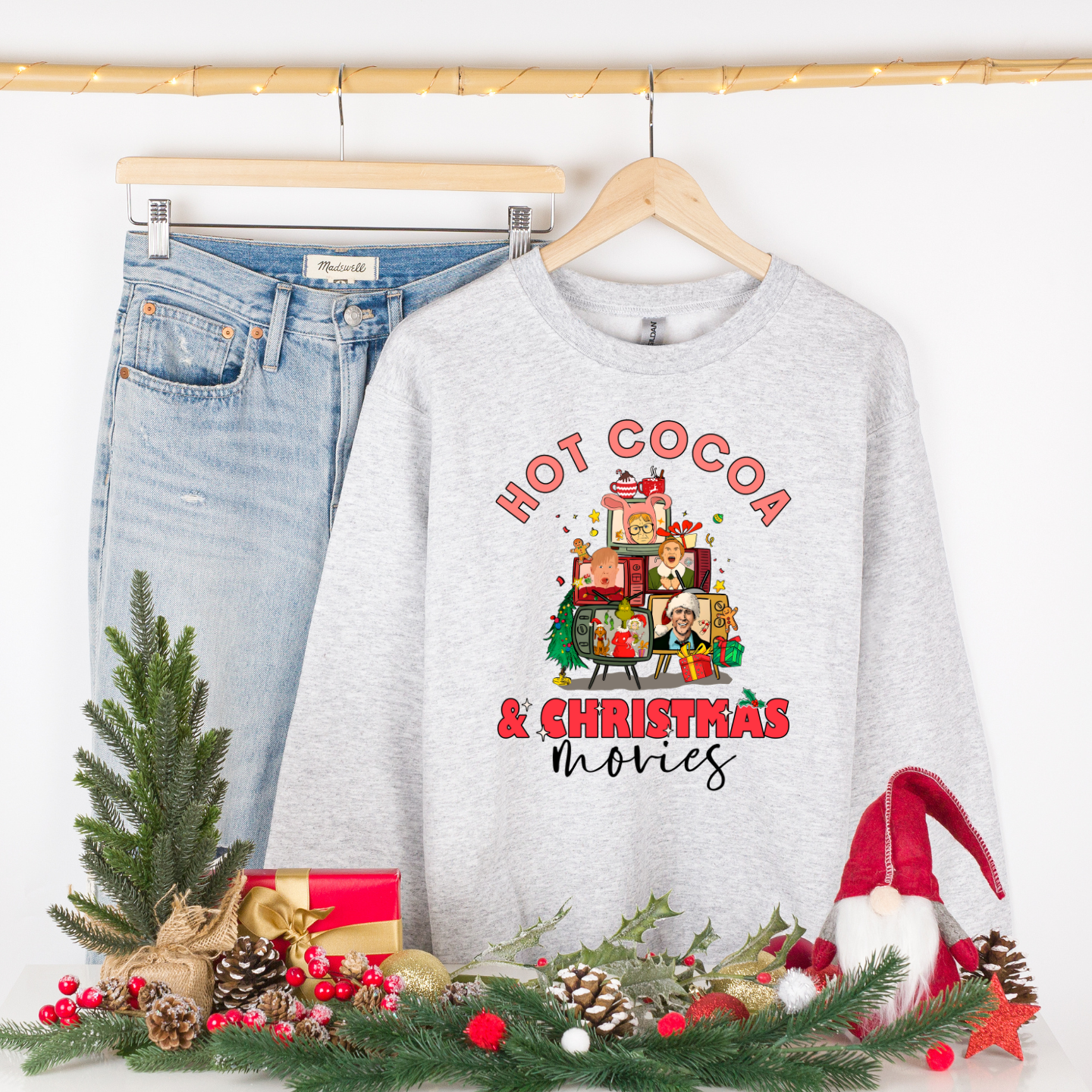 Christmas Movies Christmas cozy crewneck pullover