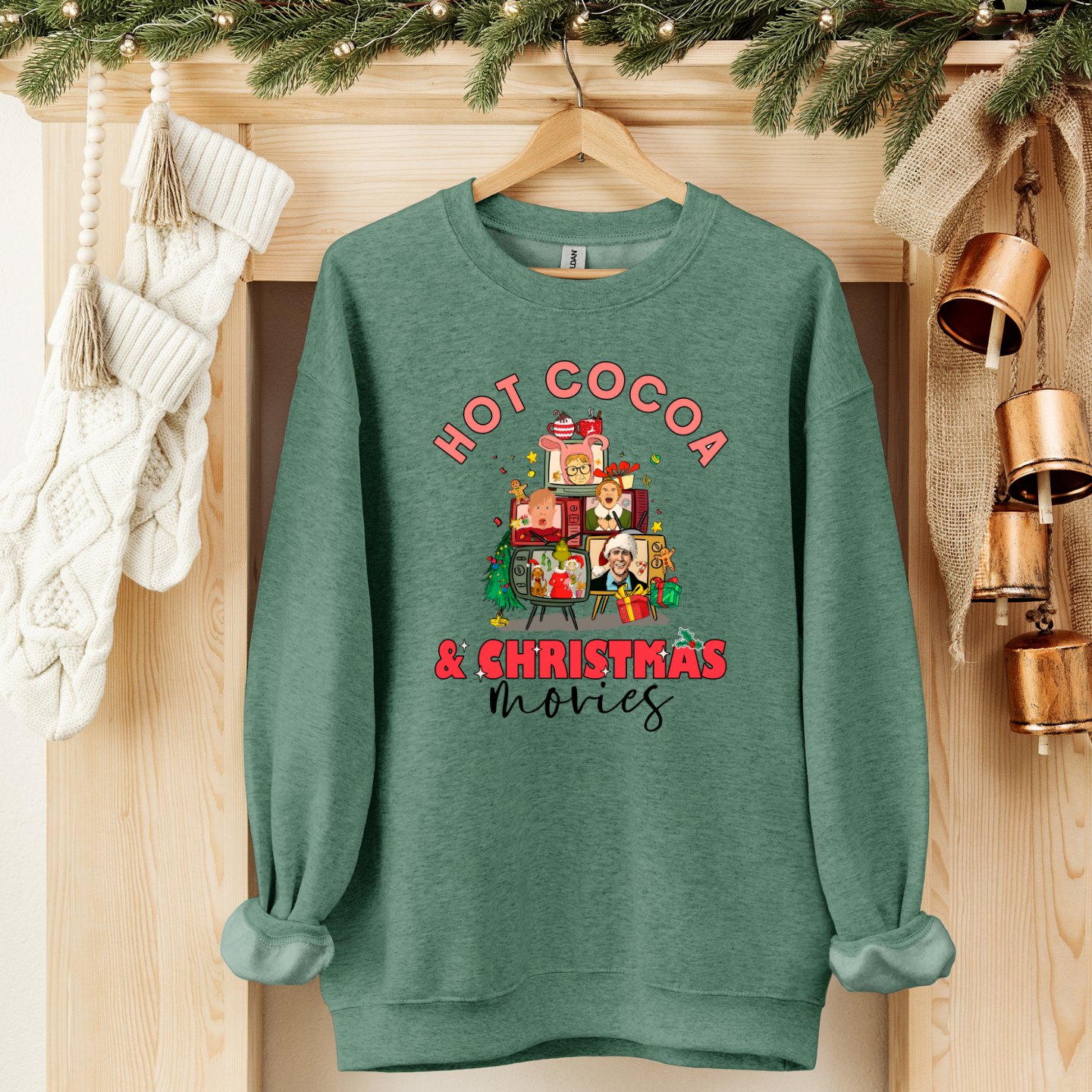 Christmas Movies Christmas cozy crewneck pullover