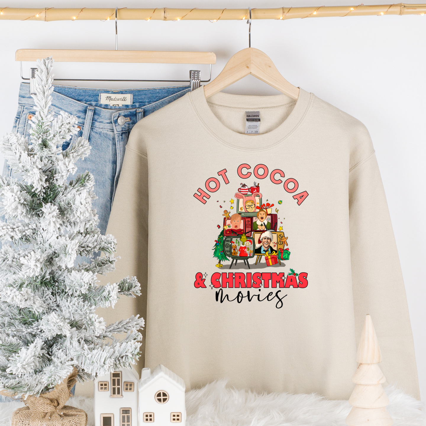 Christmas Movies Christmas cozy crewneck pullover