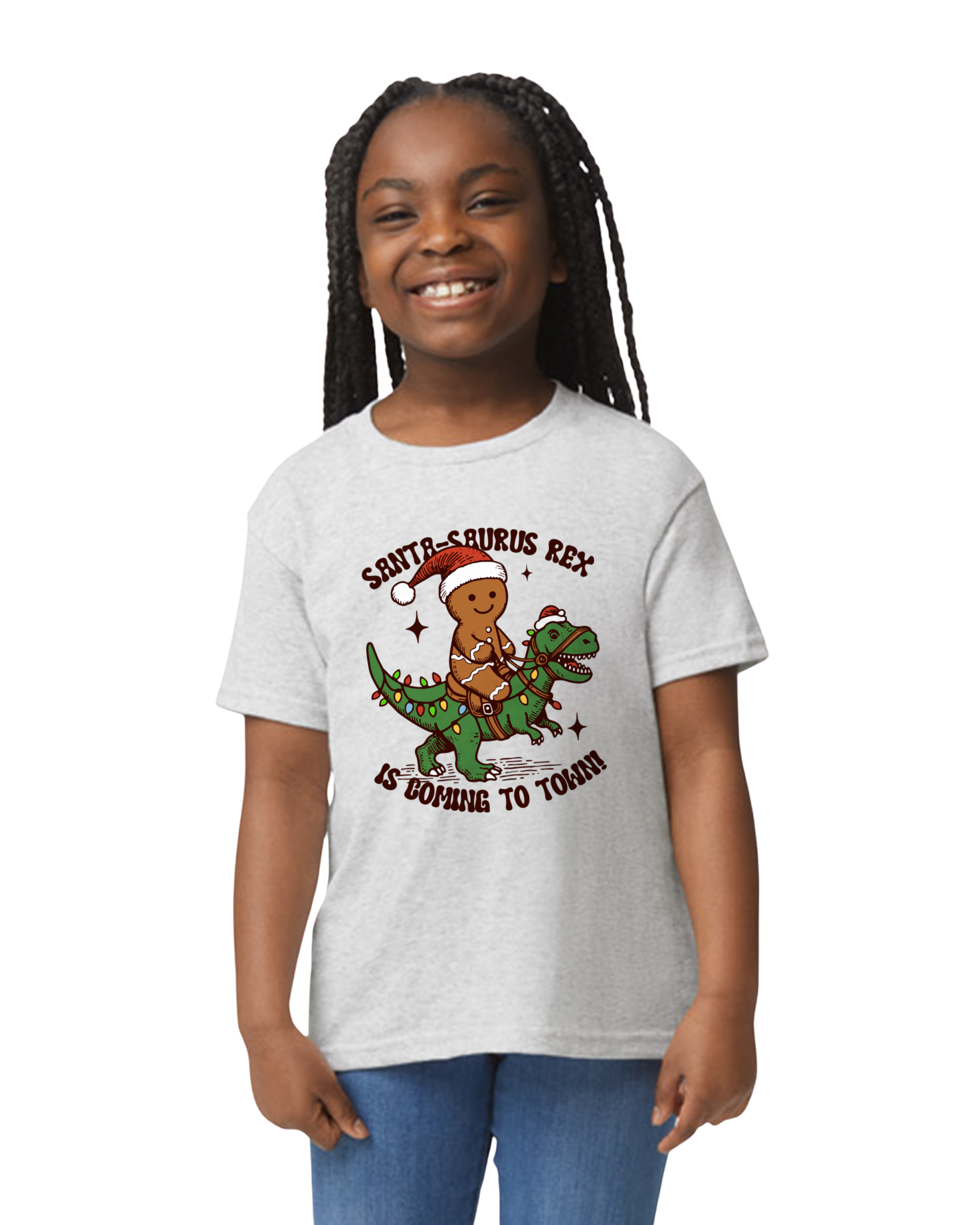 Kids Rexasauraus Gingerbread Man Cotton T-shirt